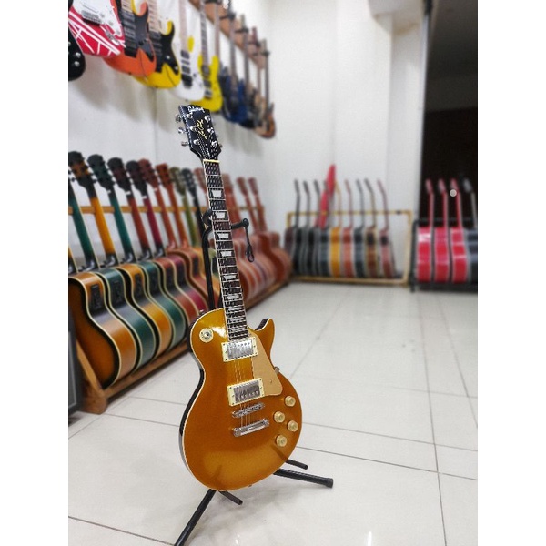 Gitar Gibson Les Paul gold top elektrik listrik