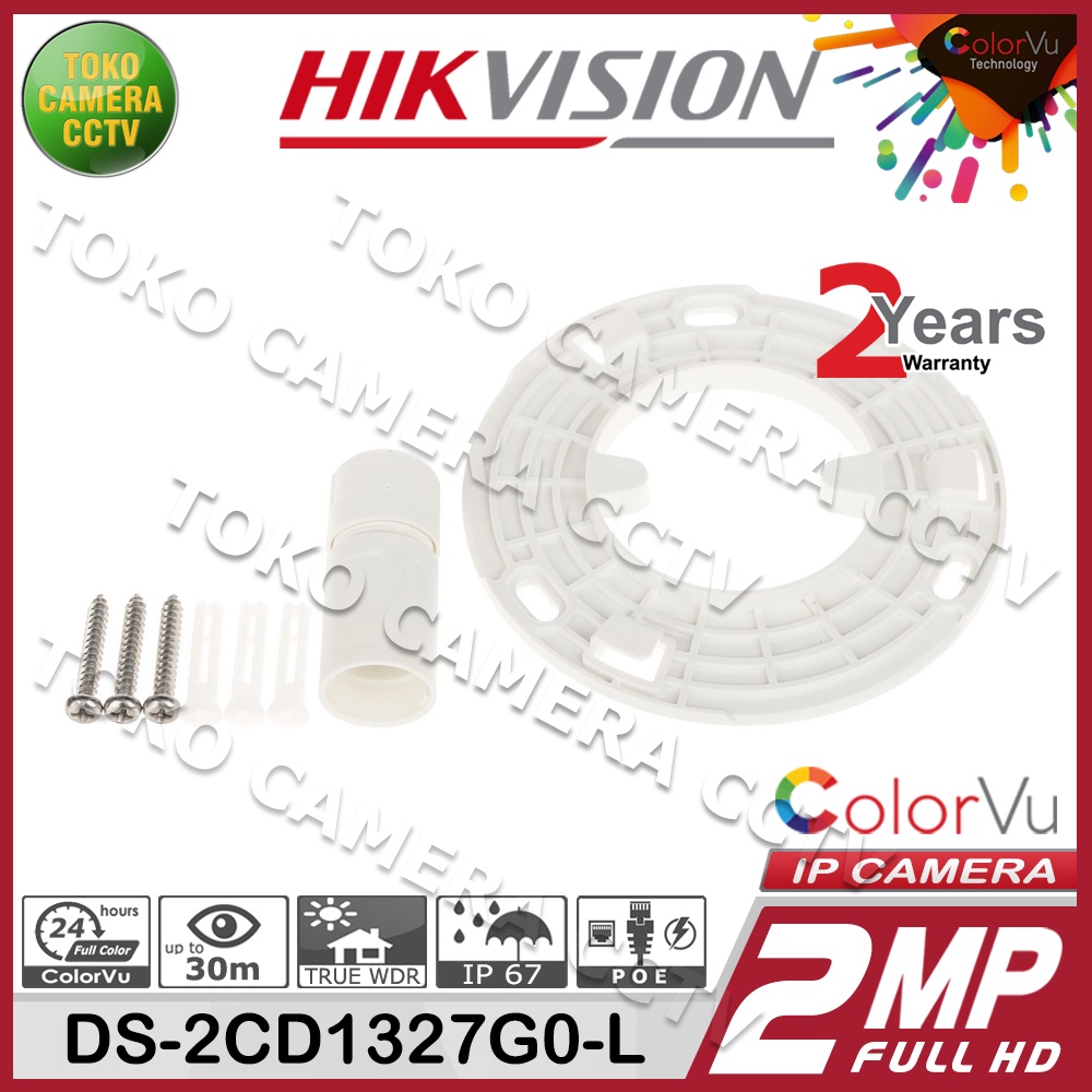 IP CAMERA 2MP HIKVISION DS-2CD1327G0-L IP KAMERA COLORVU CCTV POE