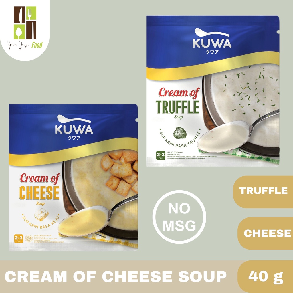 Kuwa Cream Soup / Sup Krim/ Rasa Cheese/Keju /Truffle 40g