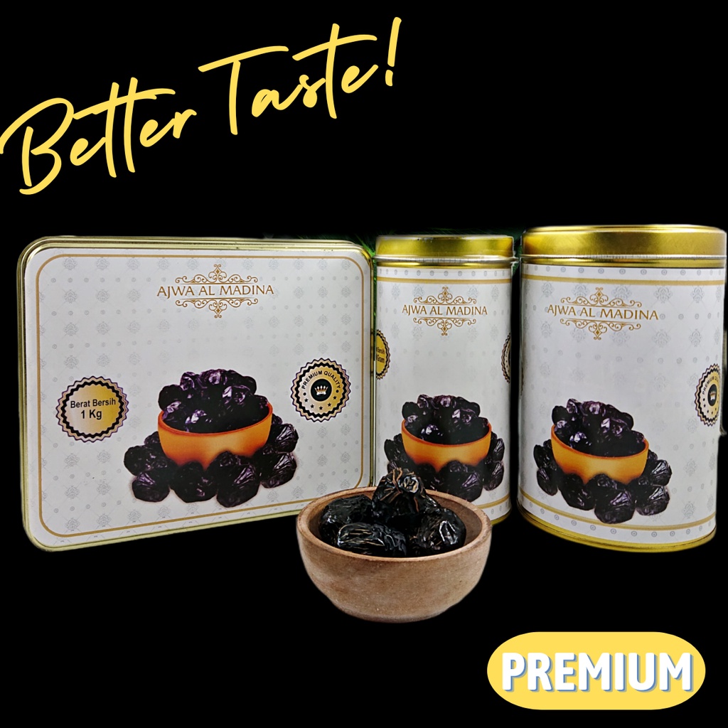 Kurma Ajwa Kaleng 250 Gram Ajwa PREMIUM Al Madinah