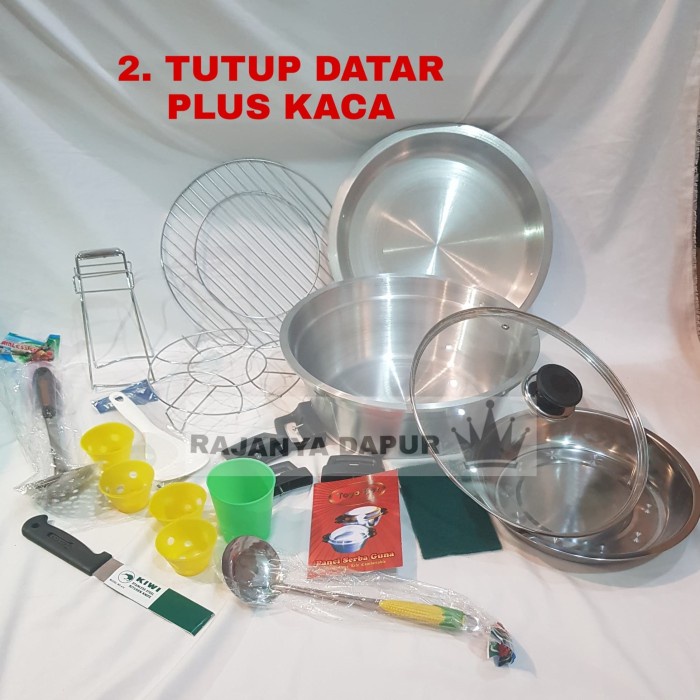 Panci serbaguna toyopot tutup datar dan kaca - panci tatung toyopot -