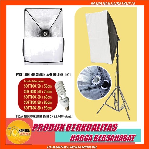 Paket continuous lighting softbox + stand - softbox light stand