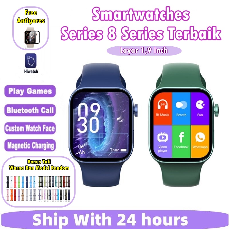 FREE ANTIGORES - Original Smartwatch series 8 Promax L series tertinggi fitur terlengkap Waterproof