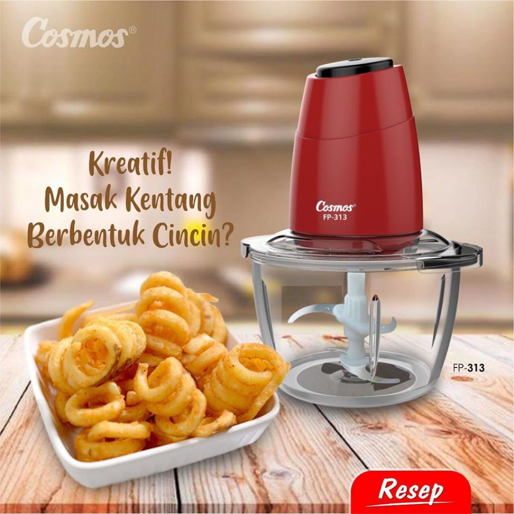 FP 313 Cosmos Food Processor 1.2 Liter | Penggiling  Pelumat Bumbu &amp; Daging