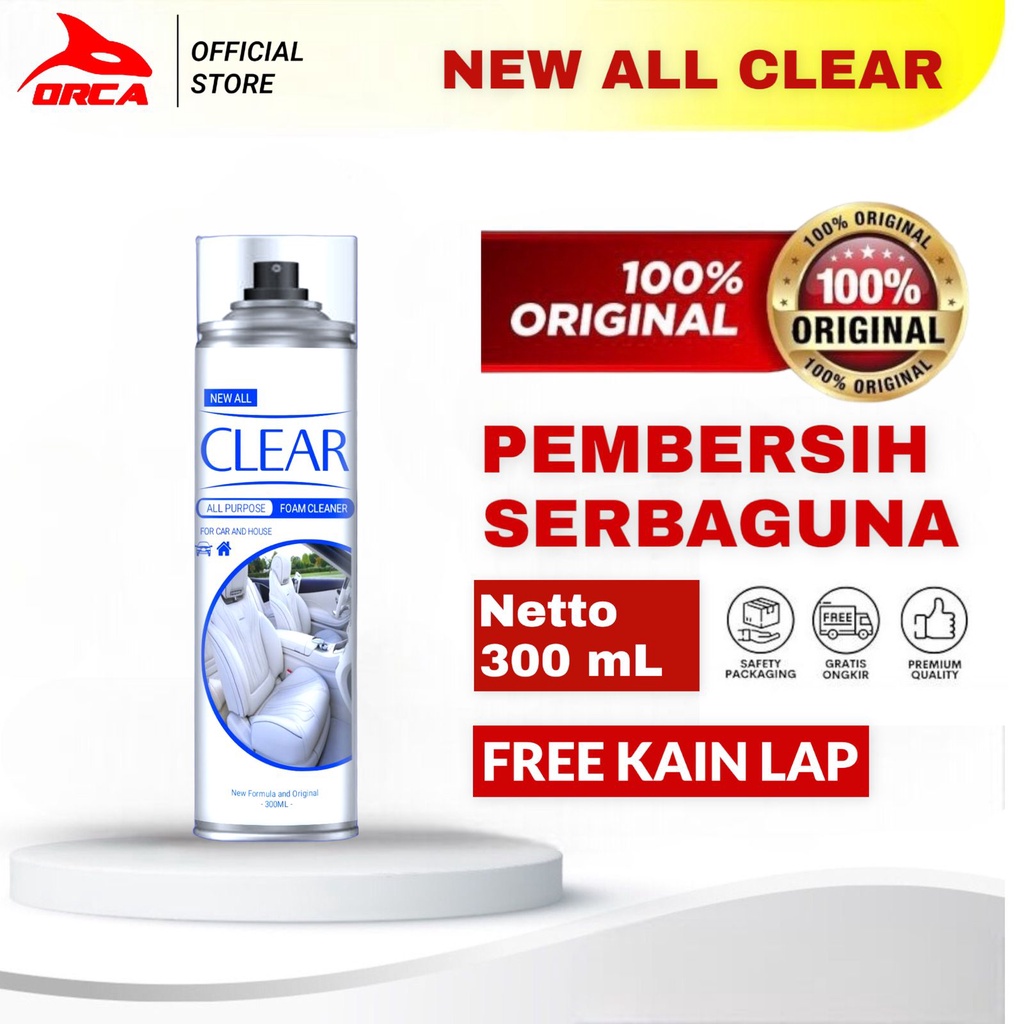 Shoes Instant Cleaner Foam Cleaner Pembersih 300ml Foam Cleaner Cairan Pembersih Serbaguna 300ml Free Lap Microfiber