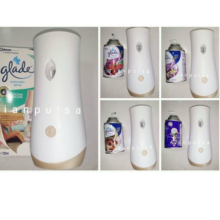 Ready Stok Pengharum ruangan Mesin Spray Otomatis GLADE air Freshener alat refill lavender vanila Ou