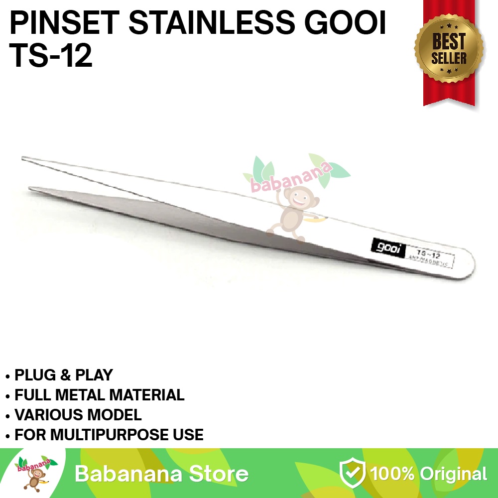 Pinset Lurus Pinset Bengkok Pinset Lancip Tweezer Anti Karat