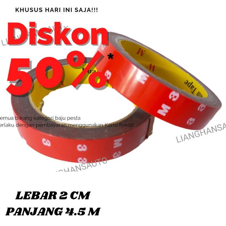 

STAR DOBLE TAPE 3M MERAH FOAM PE LEM BOLAK BALIK 20MM X 4,5 METER