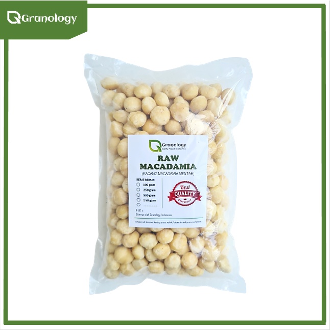 Kacang Macadamia Mentah / Raw Macadamia Nut (100 gram) by Granology