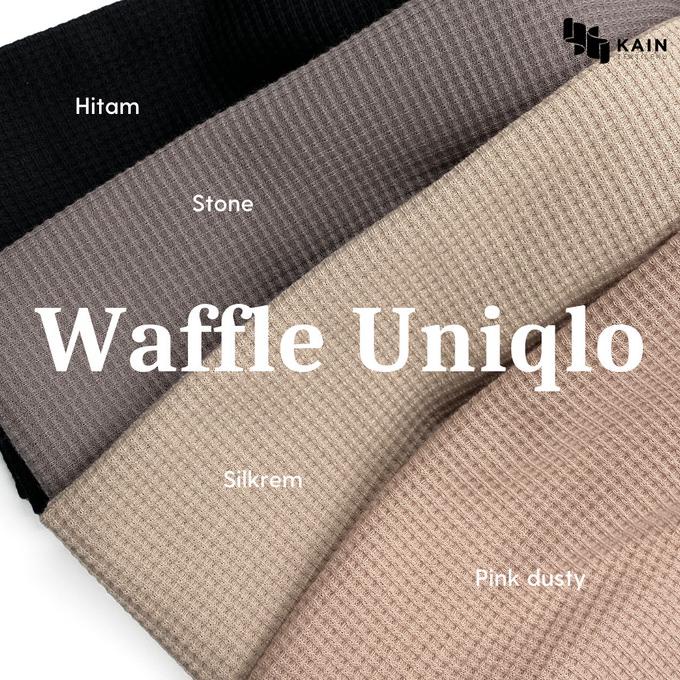 Bahan Kain Knit Waffle Uniqlo Premium Spandex Per 0,5 Kg
