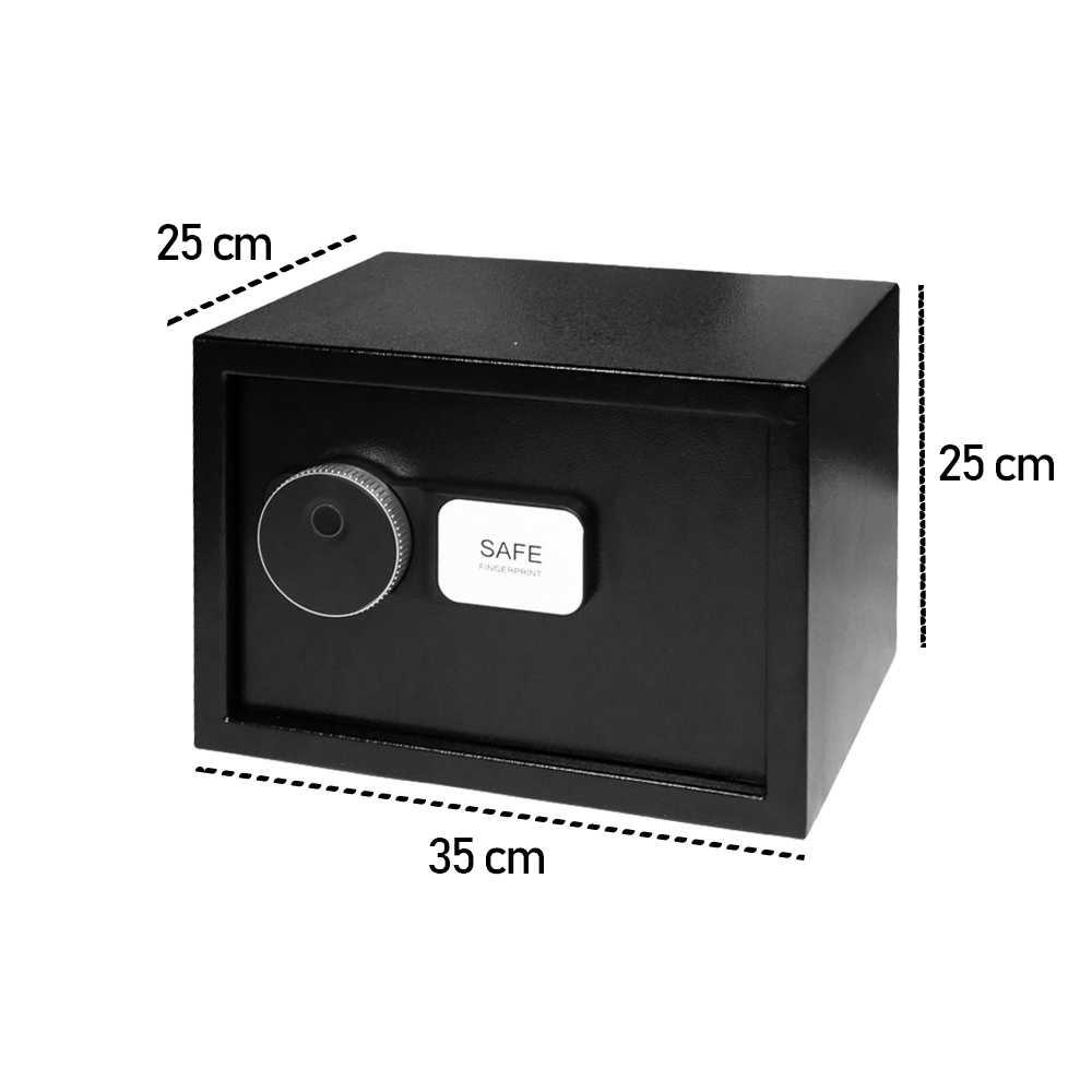 Kotak Brankas Pintar Safety Box Alarm Fingerprint - SS-H10 - Black