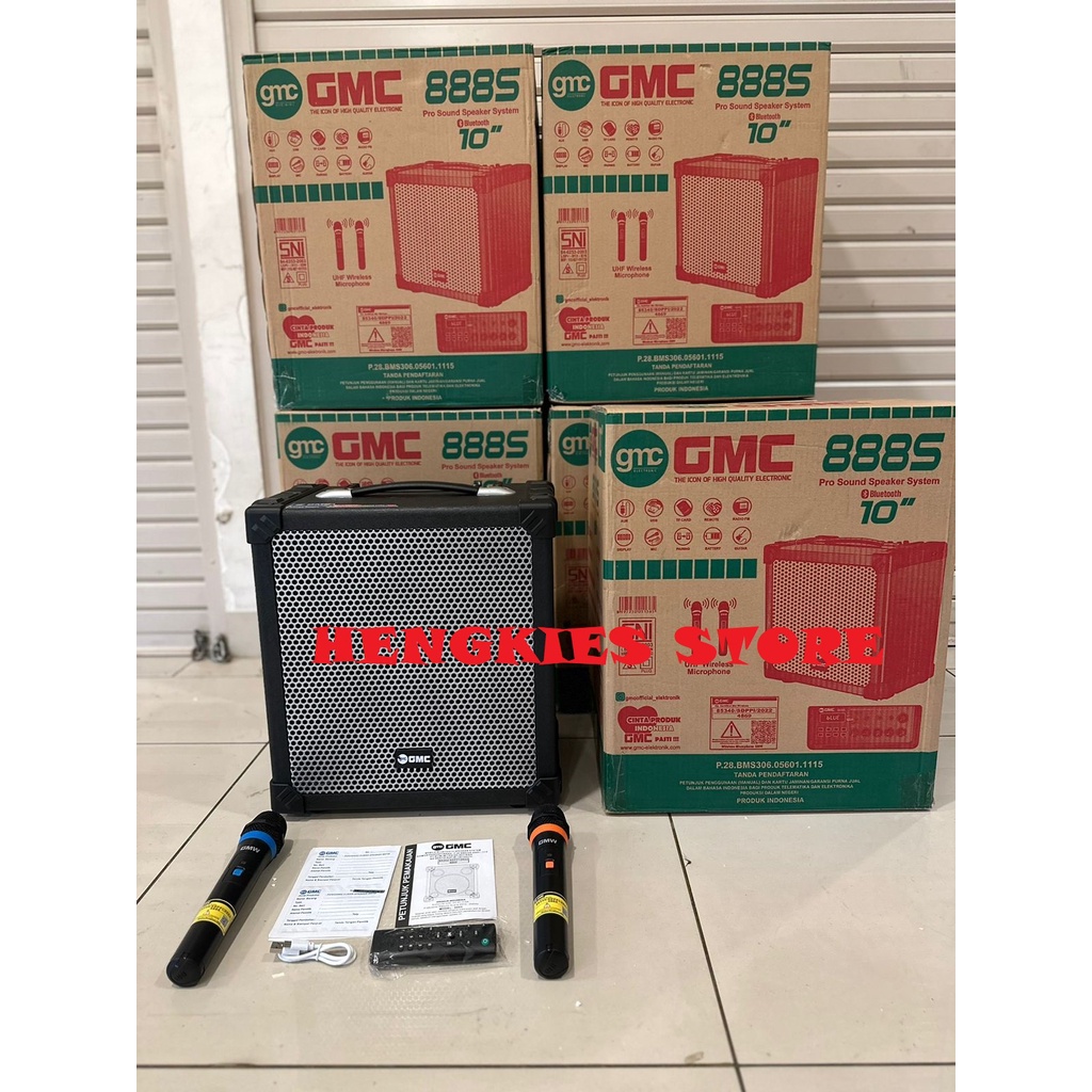 SPEAKER GMC 888S MULTIMEDIA BLUETOOTH 10 INCH + 2 MIC WIRELESS