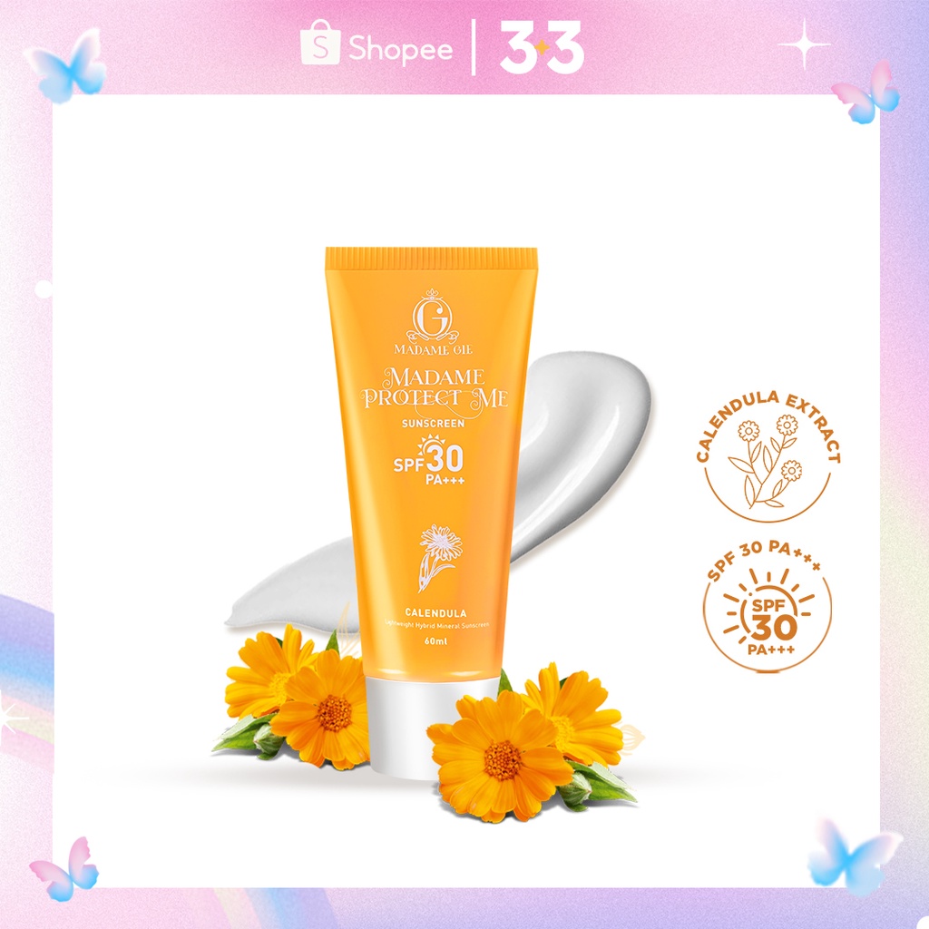 [READY STOCK] Madame Gie Madame Protect Me Sunscreen SPF 30 PA +++ With Calendula - Skincare Sunblock