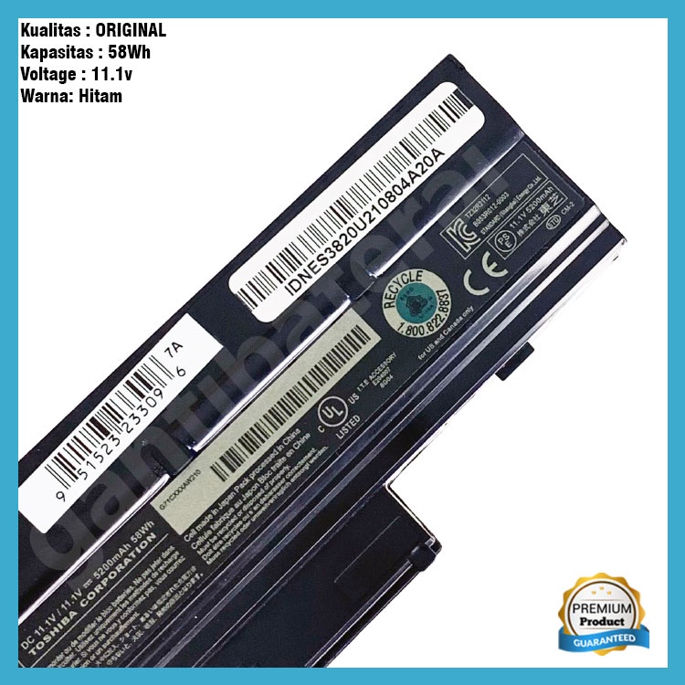 Baterai Toshiba NB510 NB520 NB200 T210 NB500 T215