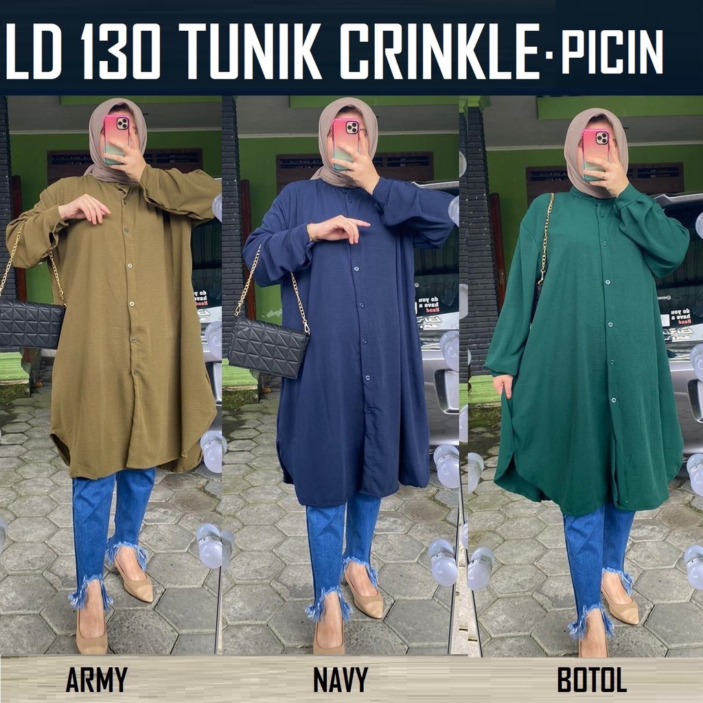 SALE TUNIK JUMBO LD  130 MURAH CRINKLE AIRFLOW
