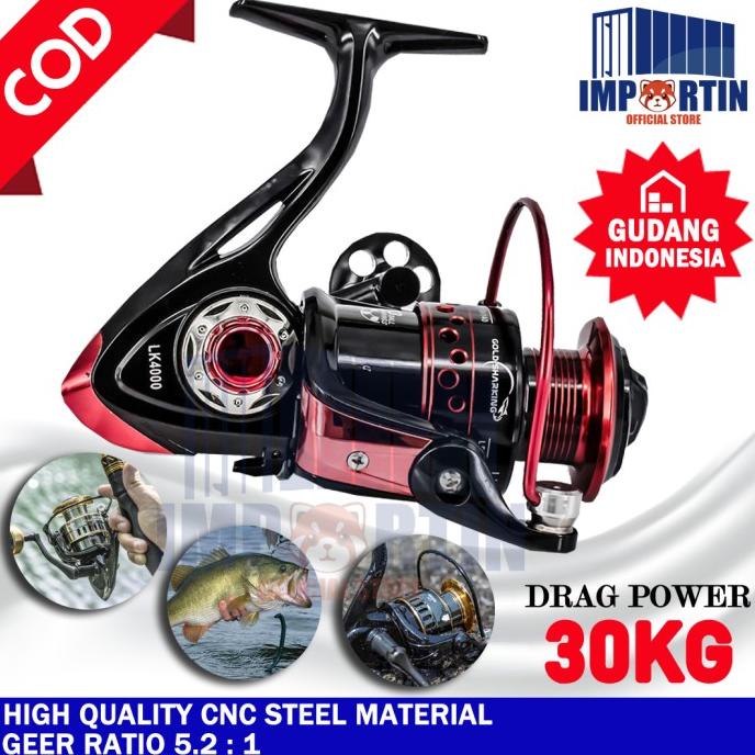 Reel Pancing Metal LK2000 - 7000 30 Kg/ Reel Pancing Tarikan Full Besi