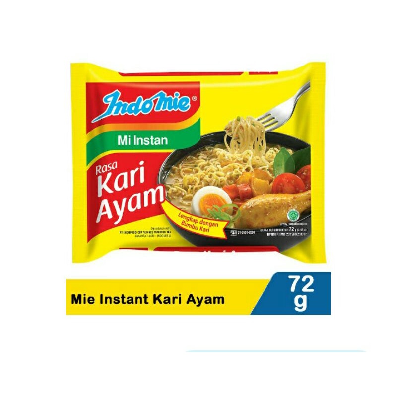 Indomie Mi Instan Kari Ayam 72G