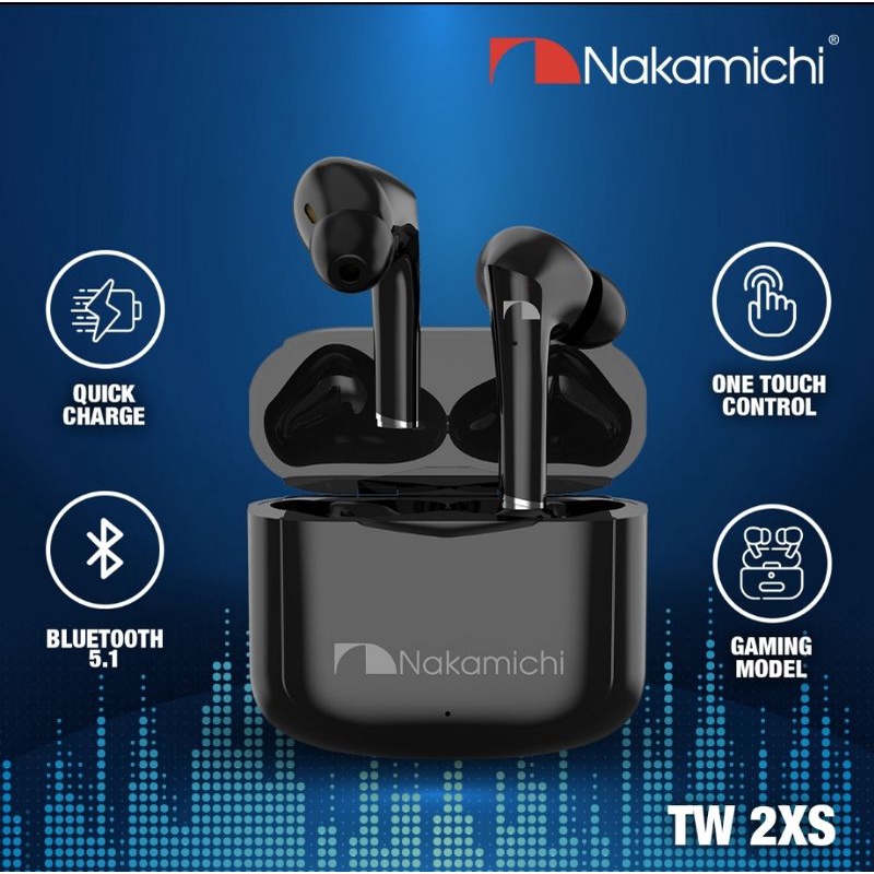 Nakamichi TW2XS TWS Bluetooth Wireless Earphone Headset Gaming