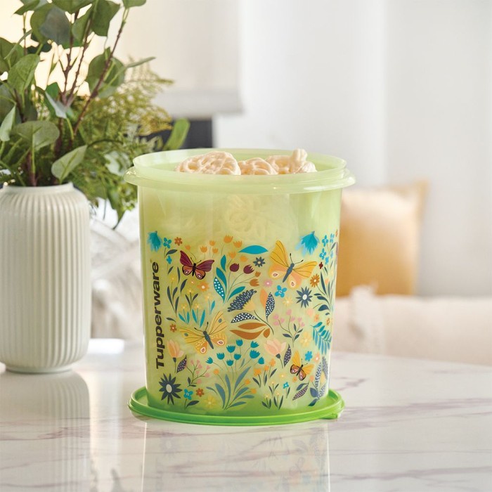 Giant Canister (1) Flower Toples Kerupuk Tupperware