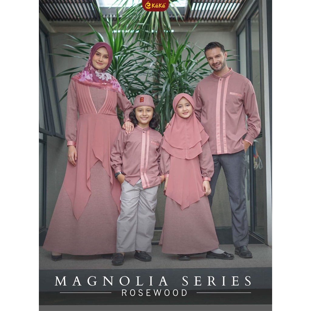 New arrival Gamis Sarimbit Keluarga Keke Magnolia Series Rosewood