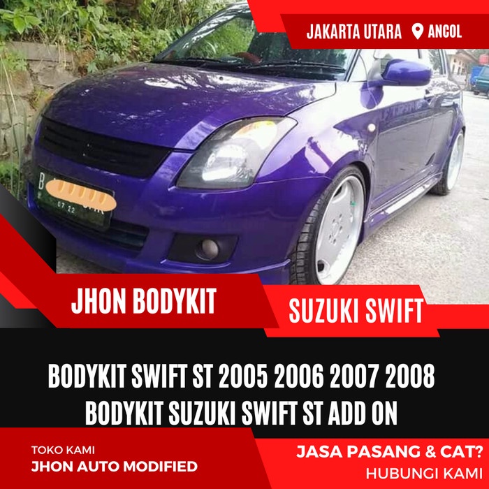 BODYKIT SWIFT ST 2005 2006 2007 2008 BODYKIT SUZUKI SWIFT ST ADD ON