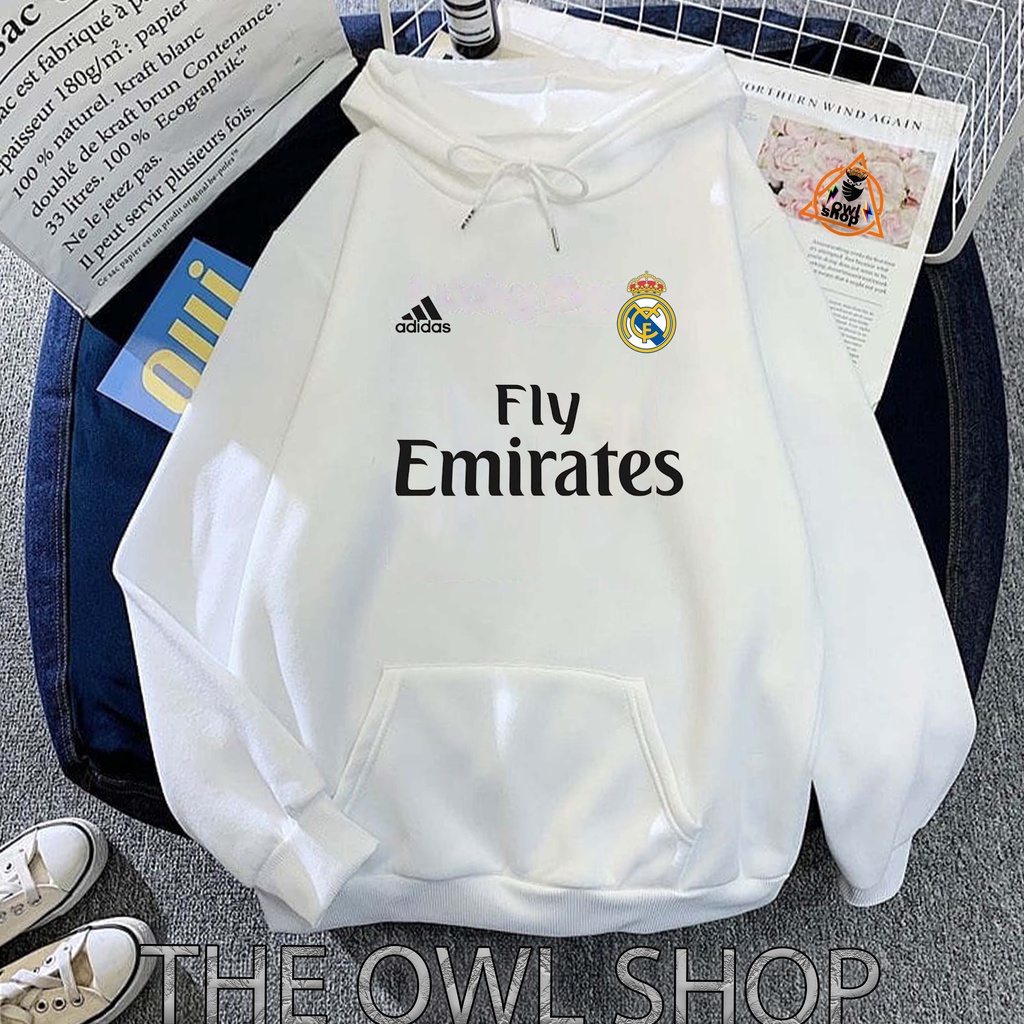 JAKET ANAK REAL MADRID FLY EMIRATES HOODIE SWEATER OUTWEAR ANAK REAL MADRID FLY EMIRATES ATASAN ANAK
