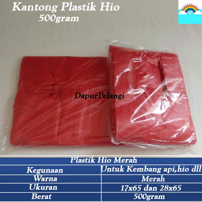 Kantong Plastik Merah / Plastik Merah Hio / Kantong Plastik Hio