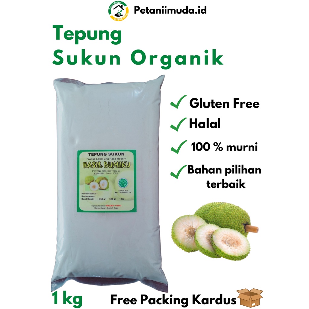 

Tepung Sukun Organik kemasan 1 KG