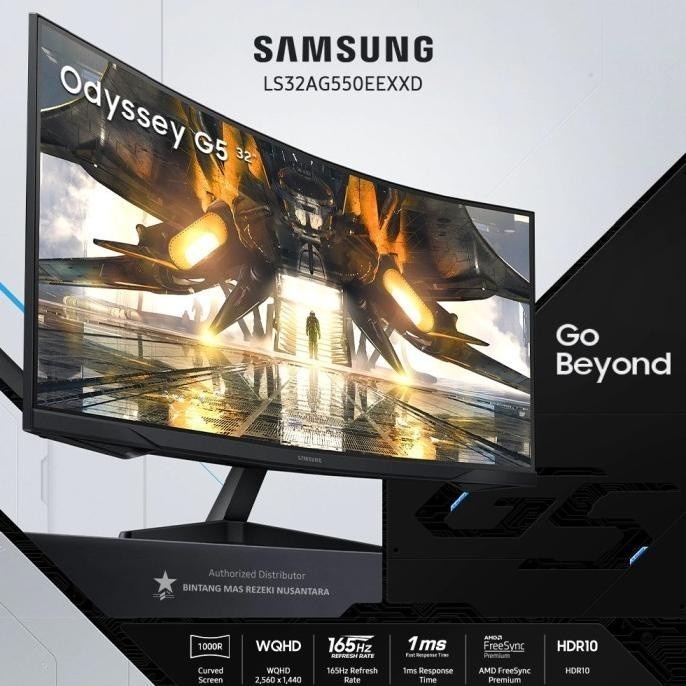 Samsung Odyssey G5 Flat / Curved QHD HDR10 165Hz Gaming Monitor