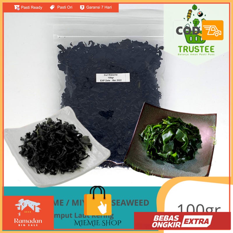 

Japanese Cut Wakame / Miyeok / Dried Seaweed / Rumput Laut 100gr