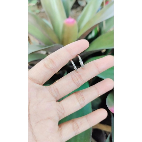 Anting Ring Ulir Emas 8k