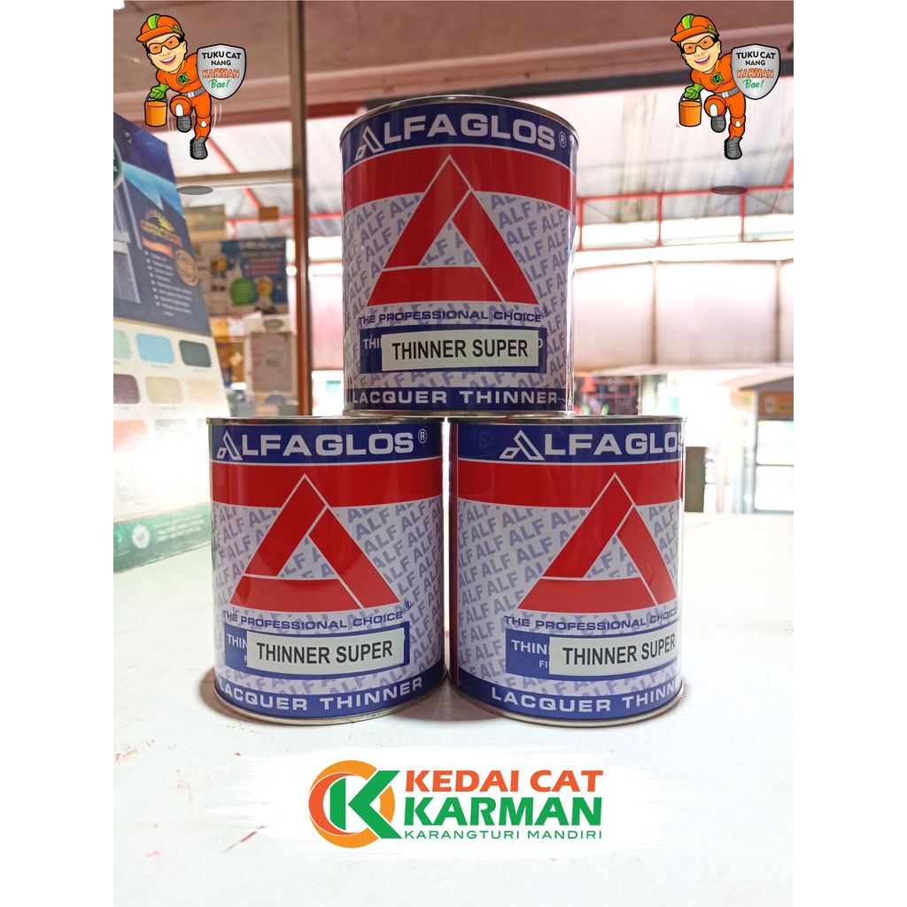 THINNER CAT ALFAGLOS SUPER ASLI - THINNER SUPER THINER ALFAGLOS SUPER PENGENCER CAT DUCO CAT MOBIL C
