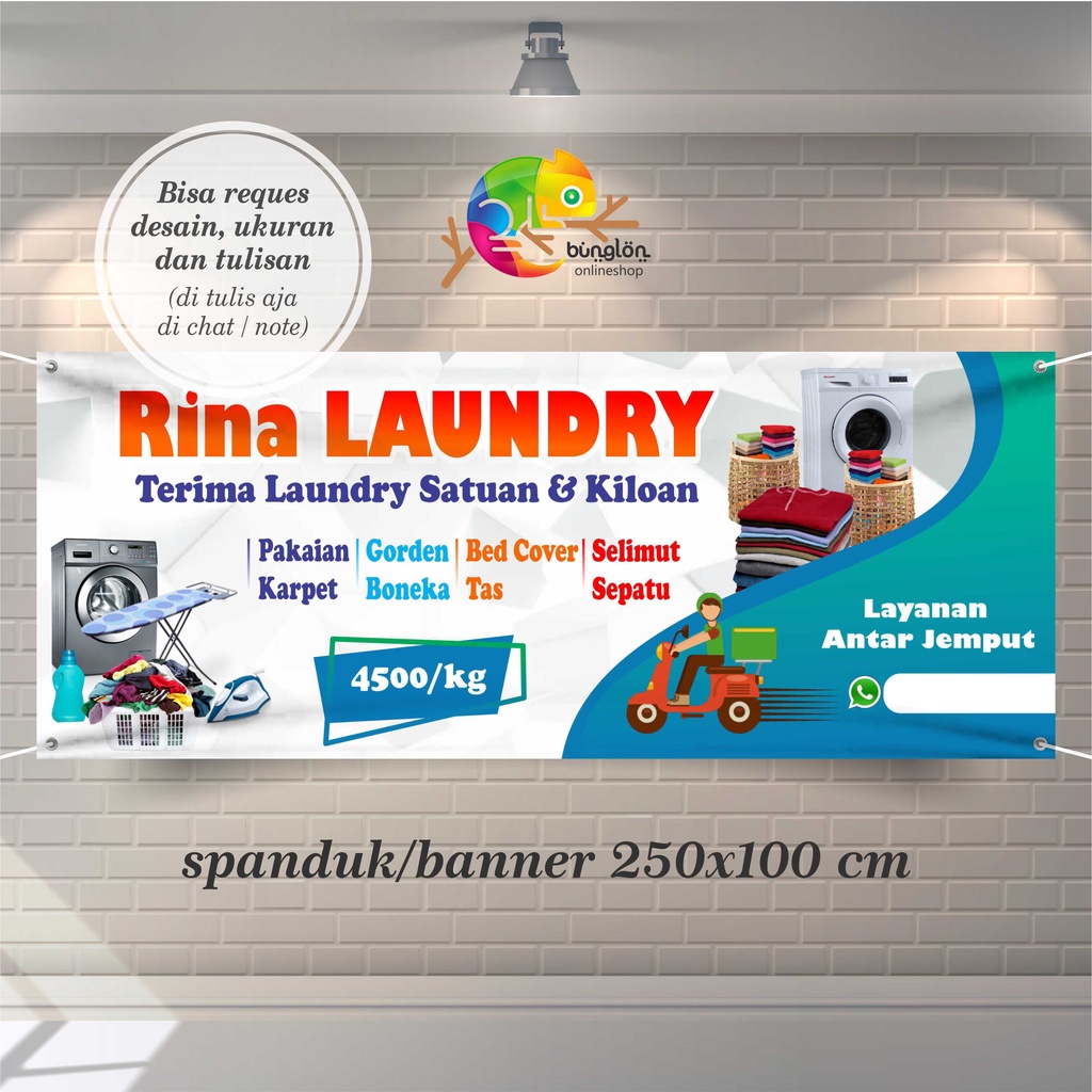 Spanduk, Banner Laundry Custom