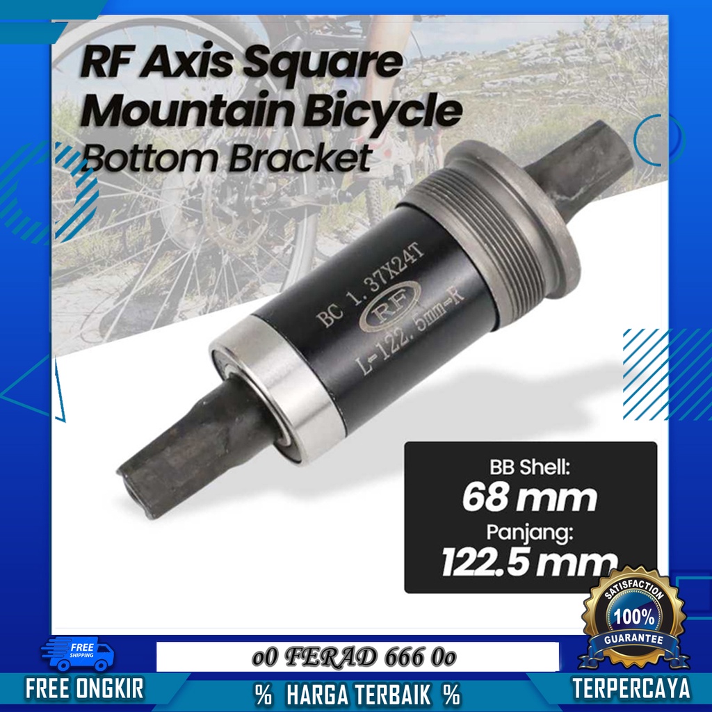 BB Kotak Bearing 113/118/120/122.5 mm Square Mountain Bicycle Bottom Bracket 68 mm