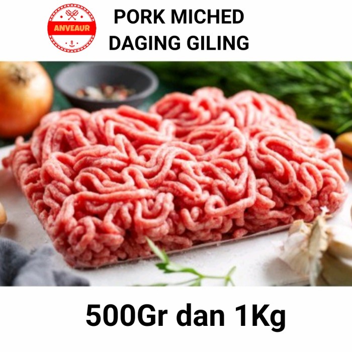 

PORK MICHED 1KG DAGING BABI GILING