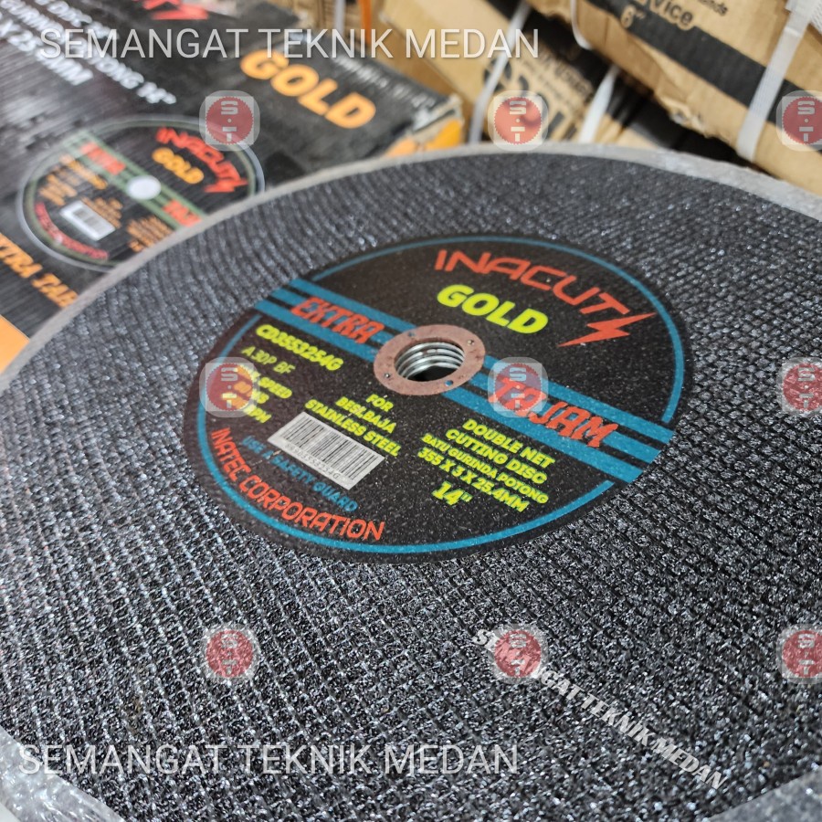 BATU MATA GRENDA GERINDA POTONG CUTTING WHEEL DISC 14 " 3MM INATEC