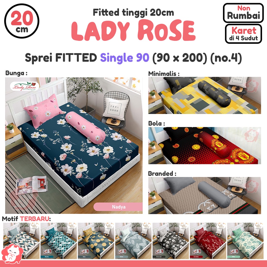 Sprei Single 90 (90 x 200) (no.4) LADY ROSE