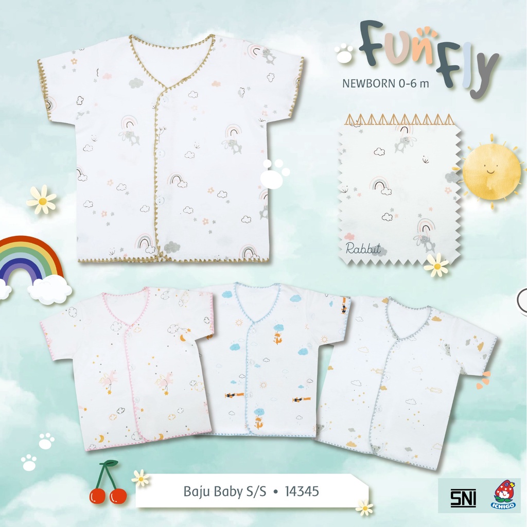 Ichigo Stelan Pendek Celana Tutup Kaki Putih Fun Fly (3 Pcs) IC-SPDTKP/3