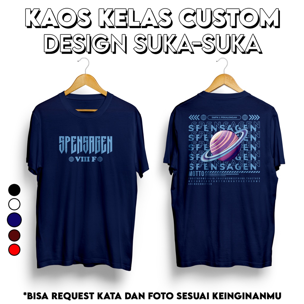 Kaos Kelas Angkatan Alumni Sekolah SD SMP SMA SMK Bagus | Baju Kegiatan Study Tour Kelas Group, Geng