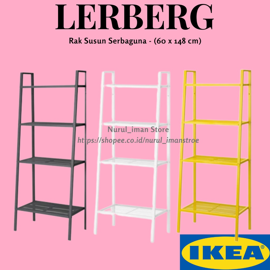 LERBERGG (L) LARGE 60 x 148 CM BESAR RAK PENYIMPANAN SUSUN 4 TINGKAT BESI STORAGE SERBAGUNA ESTETIK 
