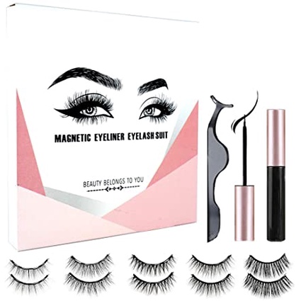 [ORI] New Magnetic Eyeliner Eyelashes Suit Bulu Mata Magnet Anti Badai - 5 Pair