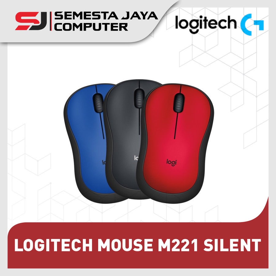 MOUSE WIRELESS LOGITECH M221 SILENT ORIGINAL GARANSI RESMI