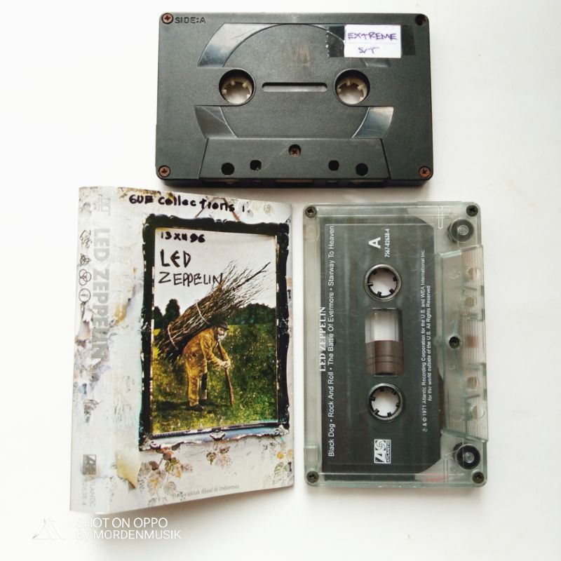 Kaset Led Zeppelin album IV bonus Extreme self titled