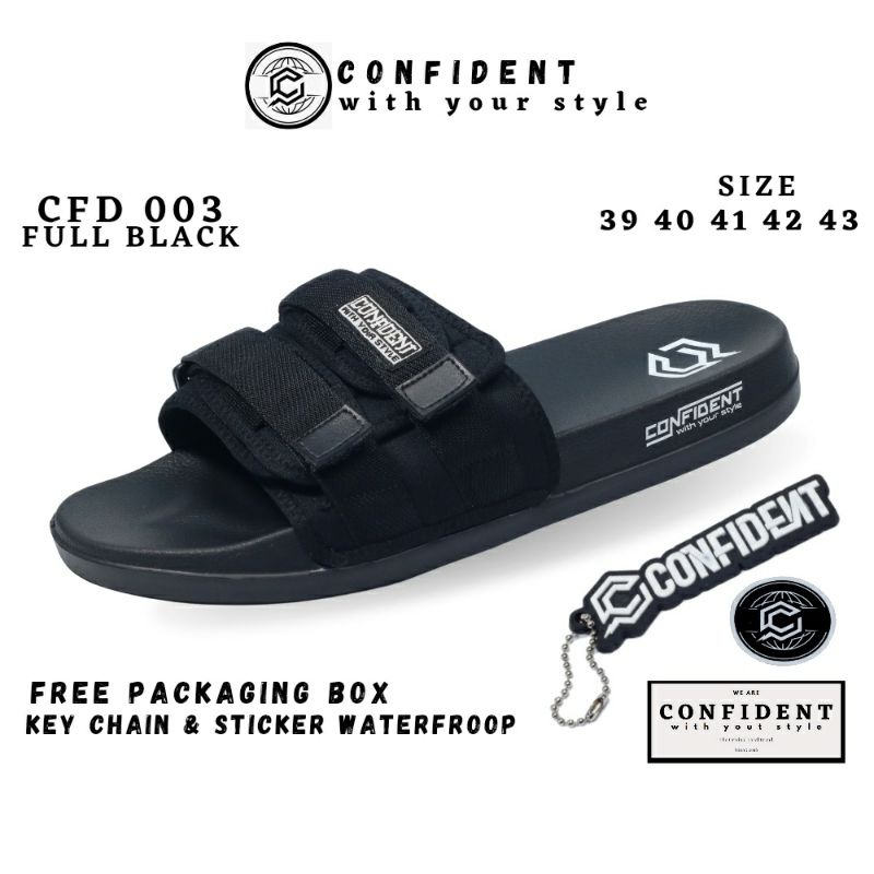 Confident - 003 - Sandal Slide Pria - Sandal Slide Casual