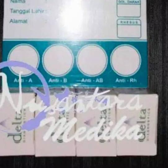 ♡ Golongan Darah Delta Diagnostics Anti A,B,AB,D + Kartu Golongan Darah 100 Lembar ☆
