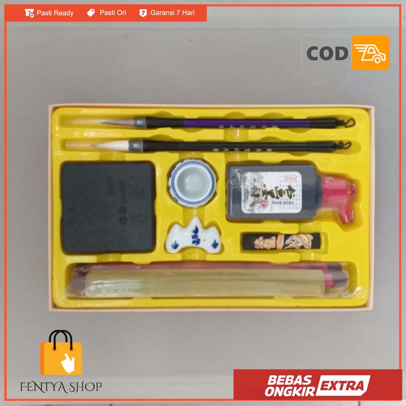 kaligrafi set kuas china mopit set