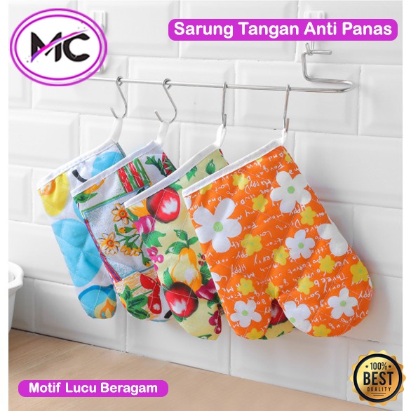 Sarung Tangan Oven Anti Panas Tebal Sarung Tangan Masak Microwave Cempal Panci Wajan Serbaguna