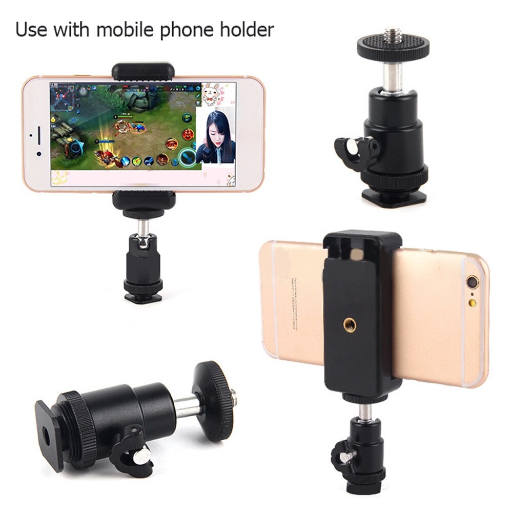 Dudukan Hot Shoe Smartphone Holder Bracket Mount - F361 - Black