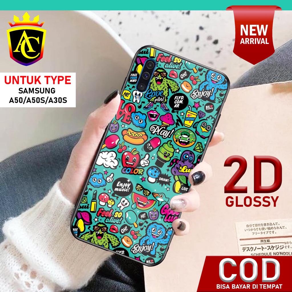 Case Samsung A50 A50S A30S Casing Samsung A30S A50S A50 Aneka Case [Doodle] Case Glossy Case Aesthet