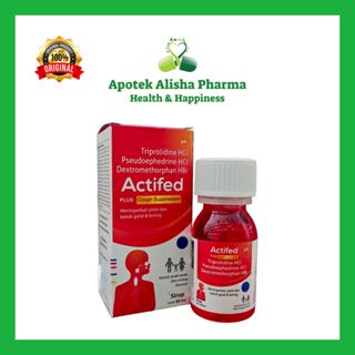 Actifed Sirup(Kuning)/Actifed Plus Expectorant(Hijau)/Actifed Plus Cough Supressant Sirup(Merah)Obat Flu/Pilek/Batuk Kering/Batuk Berdahak/Actiped/Aktived Sirup